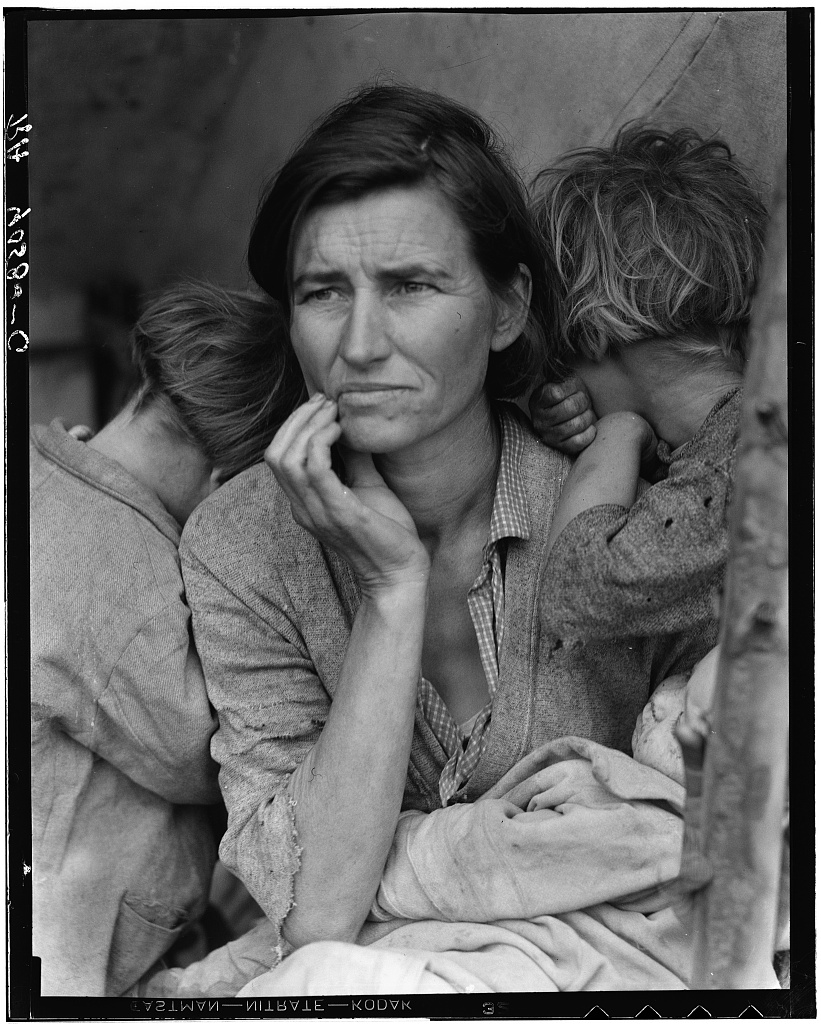 Original source for Migrant Mother — keep a family group still