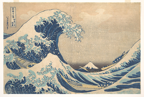 Original source for The Great Wave — moving ink and foam