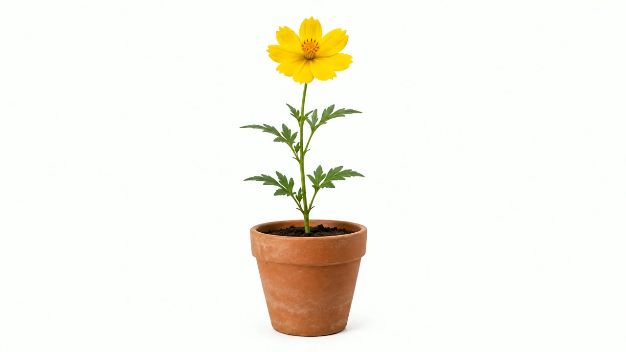 AI-generated animation experiment: Move the flower, keep the camera still